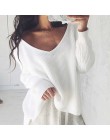 Suéter de punto de mujer Sexy con hombros descubiertos de otoño invierno de marca negro pulóveres de punto 2019 blanco Jumper Pu