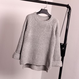 Suéteres holgados casuales sólidos de moda para mujer de punto grueso de invierno de Otoño de Danjean