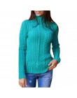 Suéter de cuello alto para mujer suéter de manga larga con cuello alto Jersey de punto blusa Hiver Dames nuevo