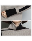 Jersey de invierno de cuello alto con patchwork para mujer 2018 de manga larga de punto para mujer suéteres y jerseys para mujer
