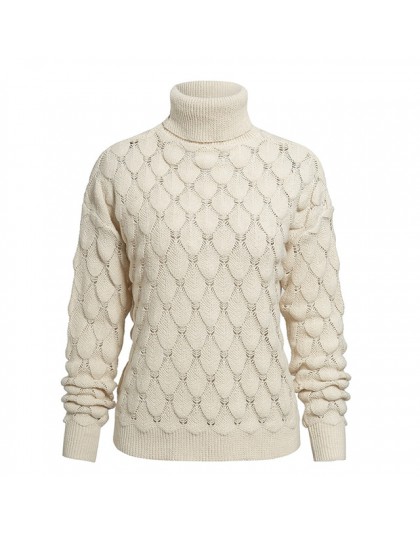 Suéter de cuello alto de Conmoto para mujer Otoño Invierno 2019 suéteres de punto jersey de lana gris sólido jerseys casuales de