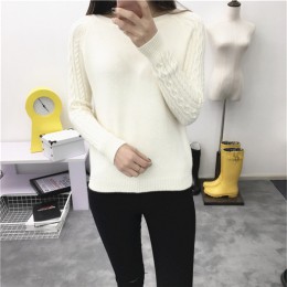 Neploé mujer cuello redondo suéter 2019 otoño invierno coreano nuevo sólido básico suéter de punto Mujer moda salvaje Knitwear66