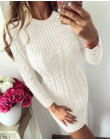 FJUN caliente suéter vestido mujer 2018 nuevo Otoño Invierno Sexy ajustado vestido femenino cuello redondo manga larga Vestido d