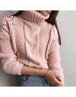 2019 Otoño Invierno suéter corto Mujer tejido cuello alto jerseys Casual suave Jersey moda manga larga Mujer