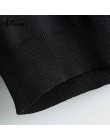 Artsnie primavera 2019 suéter de retazos Casual negro para mujer cuello redondo de manga larga de punto jersey de invierno para 