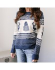 Suéter de Navidad danjeer 2018 invierno clásico venado impreso Jersey de punto de talla grande Streetwear de manga larga casual 
