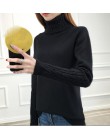 Jersey de cuello alto para mujer 2019 cachemir tejido invierno suéter y Jersey de punto para mujer