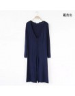 Cárdigan mujer verano 2019 nuevo Kimono fino largo Casual Modal Gilet mujer Manche Longue abrigos negro gris