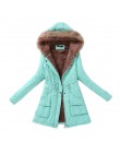 Parka a la moda Otoño Invierno chaquetas de abrigo de piel de mujer Abrigos largos Parkas sudaderas Oficina señora algodón talla