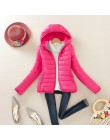 8-color actualización edición 2019 super caliente invierno parka chaqueta abrigo señoras mujeres chaqueta delgada corta acolchad