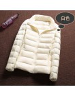Chaqueta de plumón de pato blanco Ultra Light 90% abrigo de invierno para mujer 2018 chaqueta delgada de Invierno para mujer ade