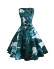 Vestido de verano con estampado Floral para mujer Vintage elegante Swing Rockabilly vestidos de fiesta talla grande Casual Midi 