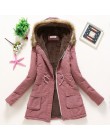 Abrigo de invierno para mujer abrigo grueso cálido con capucha bolsillos Slim Imitación Piel Parka chaqueta femenina