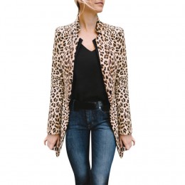 Mujer leopardo estampado Sexy invierno cálido abrigo de viento cárdigan abrigo largo Casual streetwear Cardigan 1019 A 487