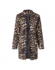 Chaquetas de mujer otoño mujer moda leopardo estampado Sexy invierno cálido chaquetas de mujer abrigo de viento cárdigan largo C
