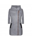 LASPERAL de manga larga para mujer abrigo de moda chaqueta abrigada chaqueta con cremallera de invierno de moda para mujer otoño