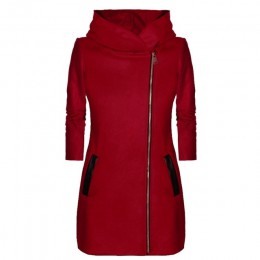 LASPERAL de manga larga para mujer abrigo de moda chaqueta abrigada chaqueta con cremallera de invierno de moda para mujer otoño
