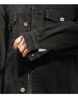 2019 de las mujeres chaqueta de jeans negro básico denim chaqueta abrigo único breasted de manga completa BF moda mujer Abrigos