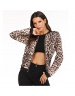 Rosa leopardo primavera chaquetas de las mujeres más tamaño corto femenino Chaqueta cremallera manga larga Polka Dot Chaqueta de