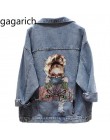 Gagarich 2019 BF otoño Harajuku impreso deshilachado Beading chaqueta de mezclilla suelta Casual Jeans chaqueta de mujer chaquet