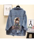 Gagarich 2019 BF otoño Harajuku impreso deshilachado Beading chaqueta de mezclilla suelta Casual Jeans chaqueta de mujer chaquet
