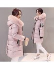 Parka para mujer abrigos de invierno largos de algodón Casual de piel con capucha chaquetas gruesas de invierno cálido Parkas ab