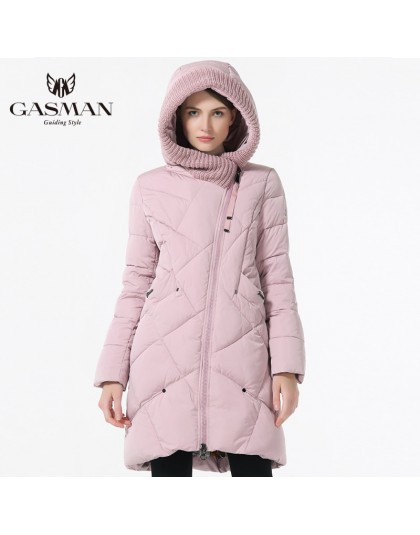 GASMAN 2019 nueva colección de invierno a la moda gruesa chaquetas de invierno para mujer con capucha Parkas abrigos talla grand