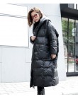 [EAM] 2019 nuevo invierno con capucha de manga larga Color sólido negro algodón acolchado caliente suelta chaqueta de gran tamañ