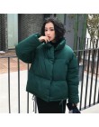 Otoño Invierno chaqueta Mujer Parkas Mujer 2019 moda abrigo suelto cuello de pie chaqueta Mujer Parka abrigo Casual cálido talla