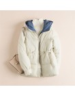 Abrigos mujer invierno 2019 nueva Parka con cremallera corta chaqueta acolchada de algodón con capucha chaqueta de invierno para