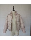 FORERUN moda abrigo de burbuja sólido estándar Collar de gran tamaño Chaqueta corta de invierno otoño femenino Puffer chaqueta P