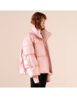 Nueva chaqueta femenina impermeable brillante Parka 2019 chaqueta de invierno a la moda a prueba de viento cálido acolchado abaj