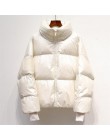 Nueva chaqueta femenina impermeable brillante Parka 2019 chaqueta de invierno a la moda a prueba de viento cálido acolchado abaj