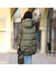 2019 invierno abrigo de algodón Mujer de talla grande M-5XL cremallera Bolsillo grande ejército verde prendas de vestir chaqueta
