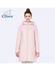 ICEbear 2019 otoño abrigos largos de algodón para mujer con capucha moda chaqueta acolchada para mujer Parkas para mujer 17G292D