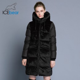 ICEbear 2019 nueva chaqueta de terciopelo de invierno de alta calidad gruesa y cálida ropa de parka de mujer de moda casual abri