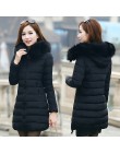 Abrigo de mujer de moda versión coreana de algodón largo acolchado Chaqueta de algodón más gruesa de mujer parka 1509