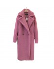2019 nuevo abrigo de piel sintética abrigo largo de piel de cordero para mujer abrigo grueso de 10 colores