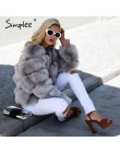 Simplee Vintage fluffy de abrigo de piel las mujeres corto peludo piel falsa ropa de invierno abrigo Rosa Otoño de 2018 de fiest