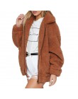 2019 abrigo de peluche de Invierno para mujer abrigo de piel de imitación chaqueta de oso de peluche chaqueta gruesa de lana fal
