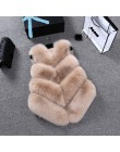 2018 nueva moda abrigo de piel sintética abrigo de invierno para mujer abrigo de piel Gilet mujeres chaqueta de piel Chaleco de 