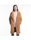 Abrigo largo elegante de piel sintética para mujer 2019 otoño invierno abrigo de piel suave abrigo de felpa para mujer
