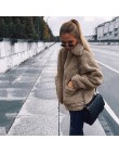 Abrigo de piel sintética elegante para mujer 2019 Otoño Invierno grueso cálido chaqueta de lana suave bolsillo cremallera prenda