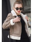 2019 abrigo de piel de oveja de imitación de piel de oveja chaqueta de gamuza gruesa de mujer Otoño Invierno Lambs de lana abrig