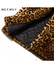 WOTWOY Thicken Leopard chaqueta de mujer abrigo de piel sintética de largo medio para mujer Casual ajustado Luipaard chaquetas d