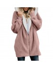 Abrigo de piel sintética grueso de invierno abrigo de piel de imitación de moda con capucha de lana suave cremallera cárdigan de