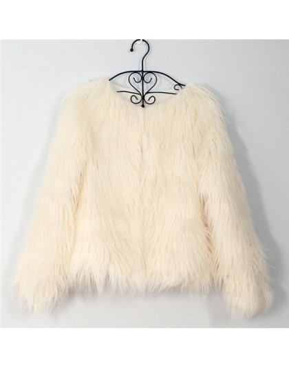 Abrigo de piel peluda para mujer abrigo de manga larga de abrigo de otoño invierno chaqueta de abrigo sin cuello peludo talla gr