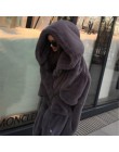Abrigo de piel sintética de gran tamaño con capucha de gran tamaño de invierno 2018 nueva chaqueta de piel de mujer de manga lar