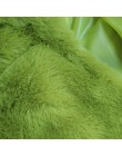 BOOFEENAA moda Lima verde corto de piel sintética abrigo de invierno neón fluorescente caliente chaqueta recortada abrigos de pe