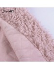Simplee abrigo de piel sintética de invierno cálido para mujer moda streetwear tallas grandes abrigo largo femenino 2018 Rosa ca